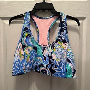 Lilly Pulitzer Luxletic Bra in Blue and Pink